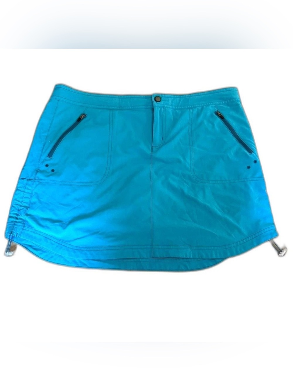 Title Nine Rogue Women's Turquoise Active Skort with Zip Pockets size 4